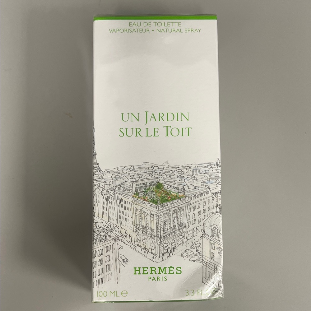 Hermes Un Jardin Sur Le Toit Eau de Toilette - Green and White